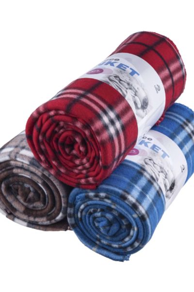 Polar Fleece Blanket In Plaid