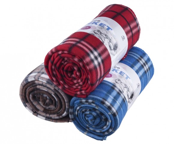 Polar Fleece Blanket In Plaid