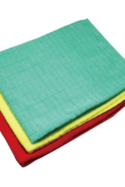 Microfiber bathroom cleaning cloth with small grid pattern