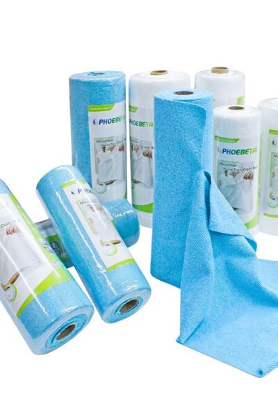 microfiber hand-torn cleaning cloth roll