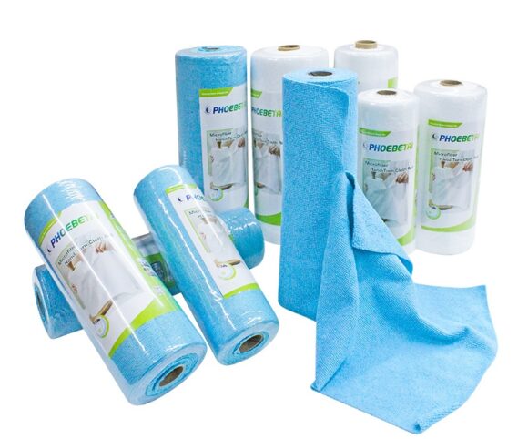 microfiber hand-torn cleaning cloth roll